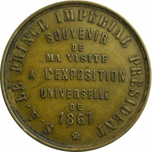 Médaille Napoléon III,  Exposition universelle de Paris 1867 2