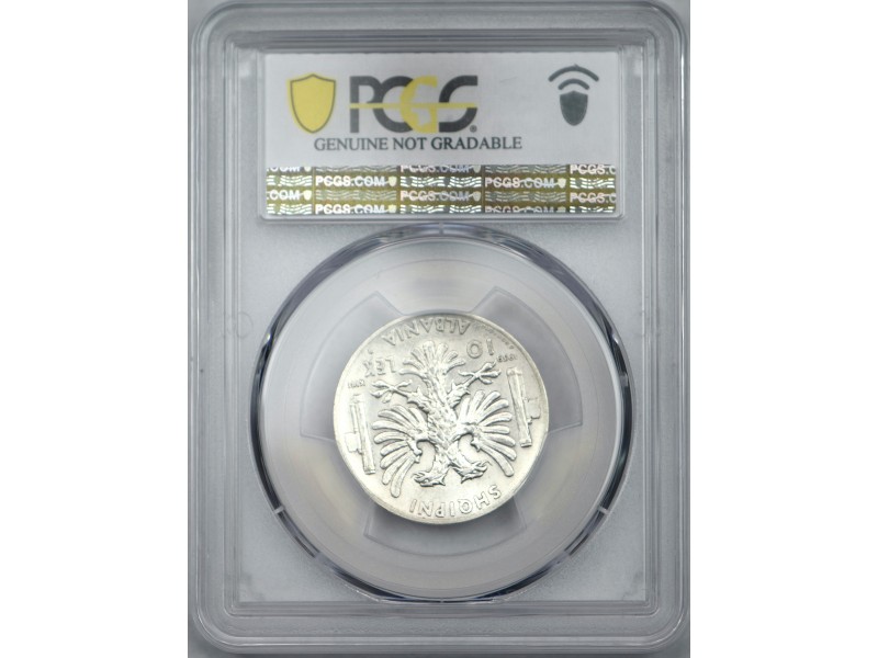 10 Lek ALBANIE 1939  PCGS AU