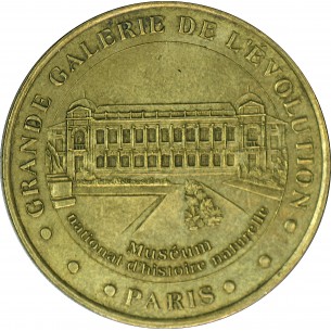 Jeton Touristique monnaie de Paris Grande Galerie de L'évolution 2002