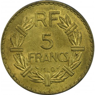 5 Francs Lavrillier 1940 2