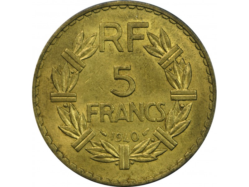 5 Francs Lavrillier 1940