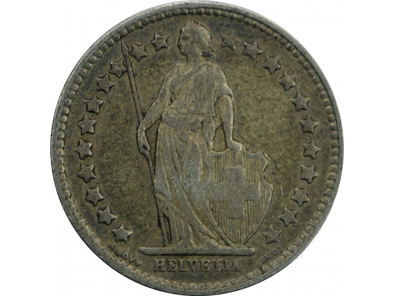 1/2 Franc SUISSE 1920, argent