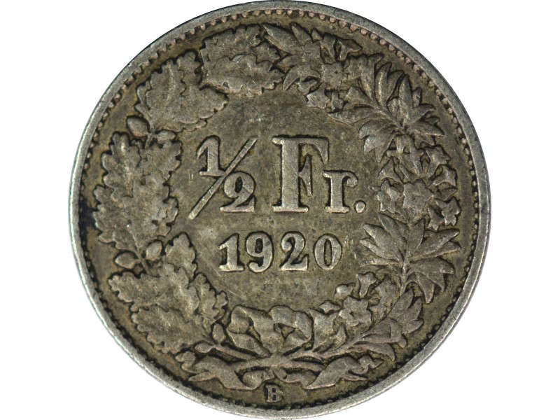 1/2 Franc SUISSE 1920, argent