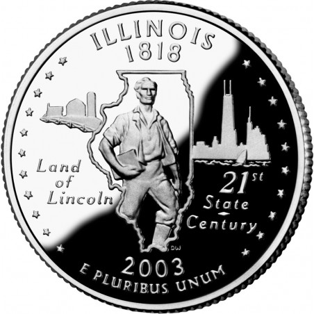 États -Unis D'Amérique 1/4 Dollar Illinois 2003 Atelier D