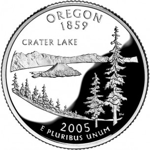États -Unis D'Amérique 1/4 Dollar Oregon 2005 Atelier P