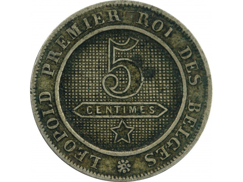 5 Centimes BELGIQUE Léopold Premier 1861