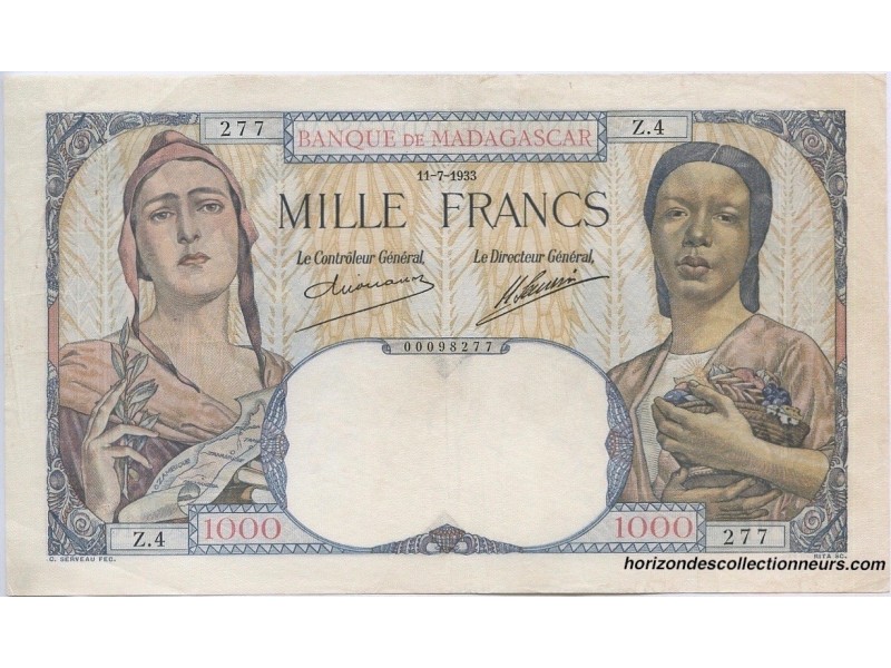 1000 Francs Madagascar  1933 - P.41