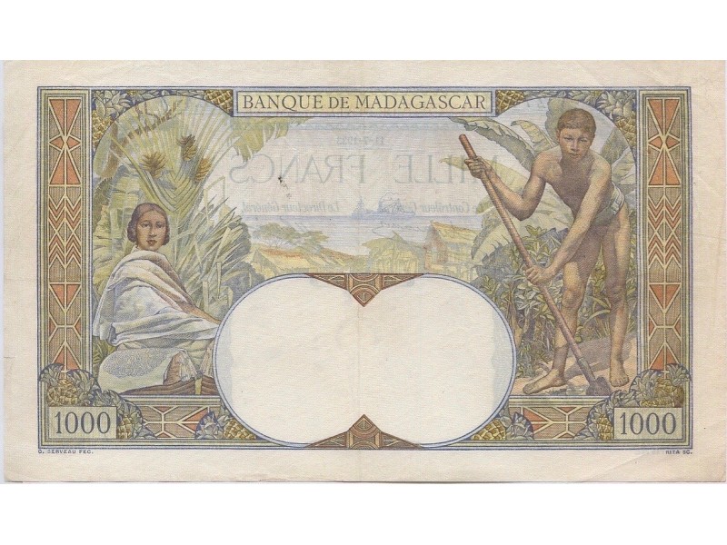 1000 Francs Madagascar  1933 - P.41