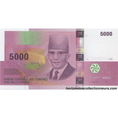 5000 Francs COMORES 2006 P.18 NEUF
