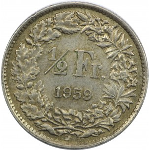 1/2 franc SUISSE 1959