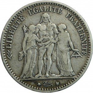 5 Francs Hercule 1874 Bordeaux