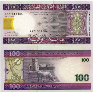 Mauritanie -Billet 100 OUGUIYA 2004 P-10a