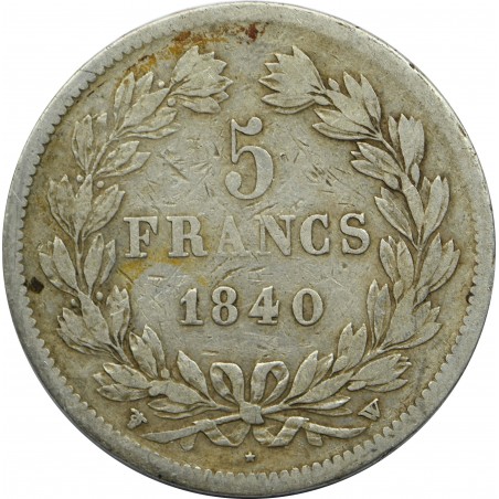 5 Francs Louis Philippe I 1840 Lille
