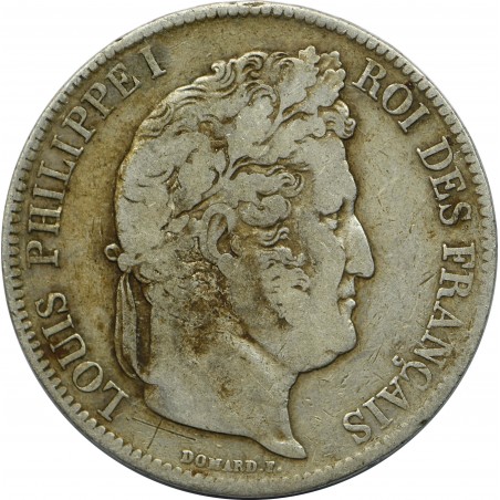 5 Francs Louis Philippe I 1845 Lille argent