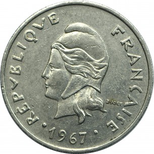 20 Francs POLYNÉSIE FRANÇAISE 1967