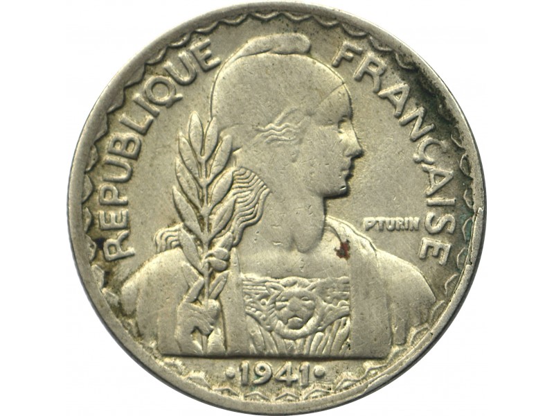 20 Centièmes INDOCHINE FRANÇAISE 1941 nickel