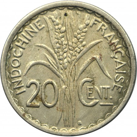 20 Centièmes INDOCHINE FRANÇAISE 1941 nickel