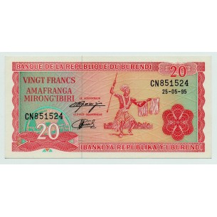 20 Francs BURUNDI 1995 P.27c NEUF