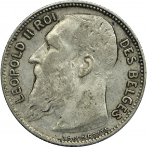 1 Franc BELGIQUE 1909 Léopold II