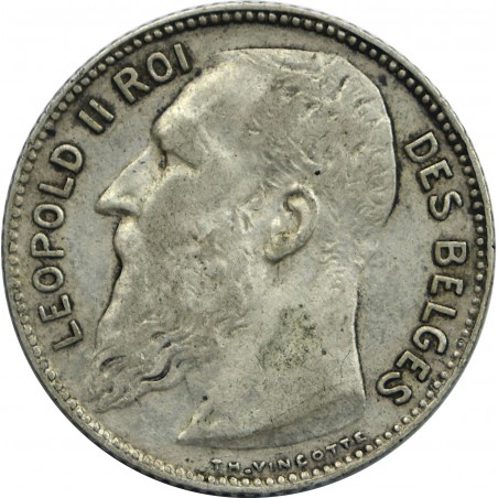 1 Franc BELGIQUE 1909 Léopold II