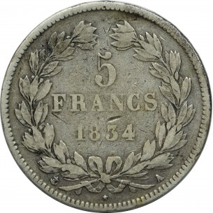 5 Francs Louis Philippe Ier 1834 Paris 2