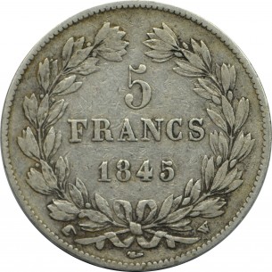 5 Francs Louis Philippe Ier 1845 Lille 2