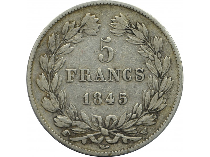 5 Francs LOUIS PHILIPPE IER 1845 Lille