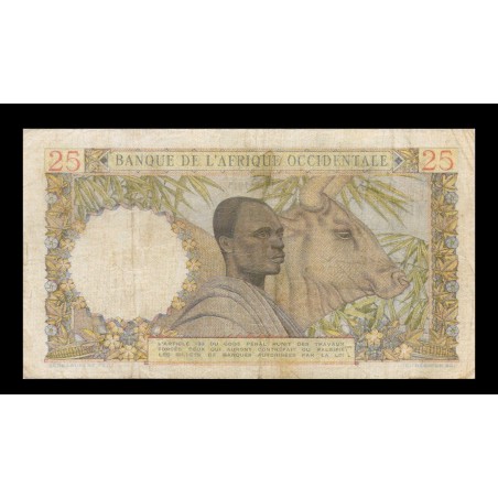 25 Francs Afrique Occidentale Française AOF 1943