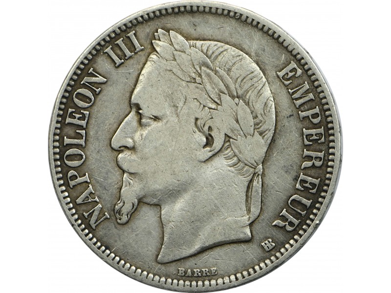 5 Francs Napoléon III 1868  Bordeaux