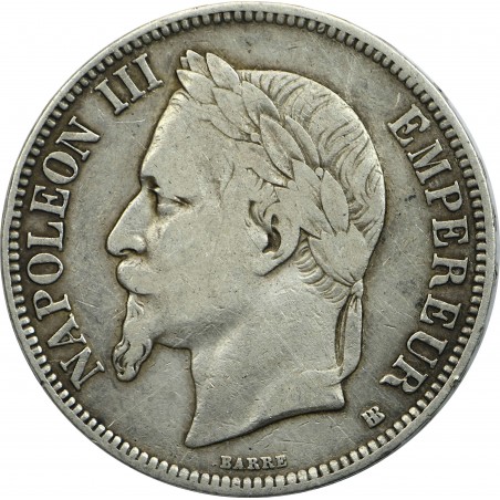 5 Francs Napoléon III 1868  Bordeaux