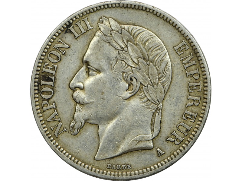 5 Francs Napoléon III 1867 Paris