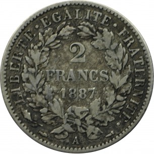 2 Francs CÉRÈS 1887 A 2