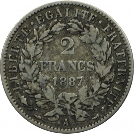 2 Francs CÉRÈS 1887 A