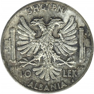 10 Lek ALBANIE 1939 2