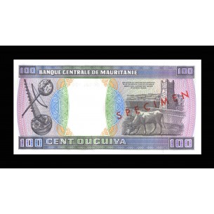 100 Ouguiya MAURITANIE Specimen 1973 P.4s 2