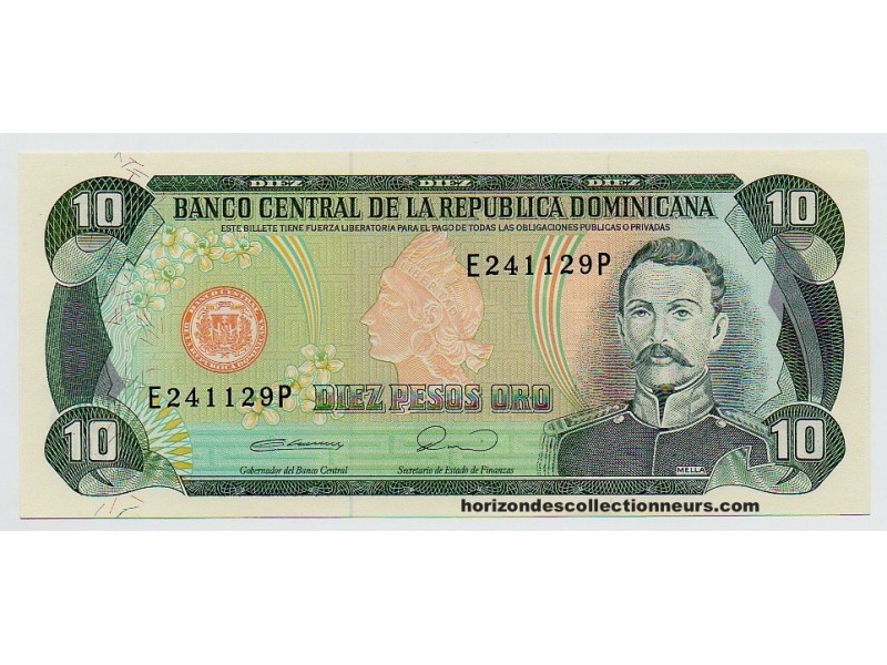 10 Pesos Oro RÉPUBLIQUE DOMINICAINE 1988 P.119c NEUF