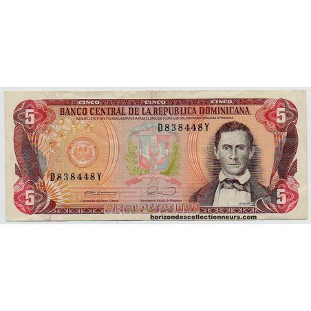 5 Pesos Oro RÉPUBLIQUE DOMINICAINE 1993 P.143a .TTB