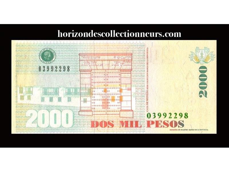 2000 Pesos COLOMBIE  2010 P.457n