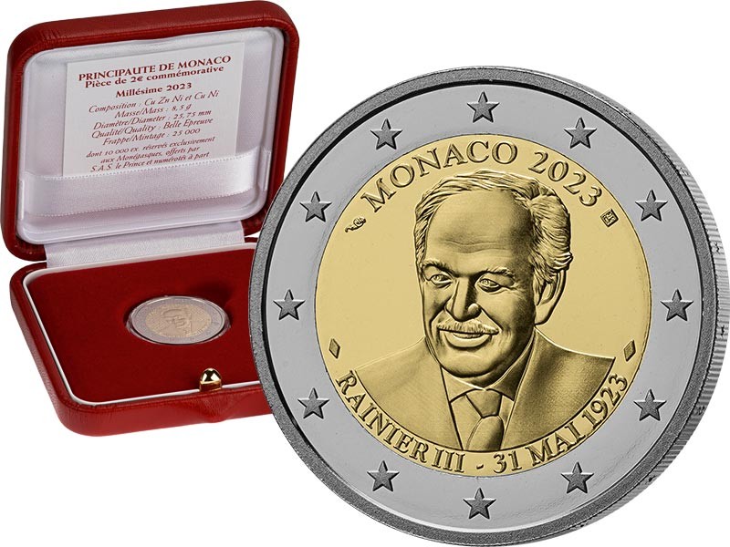 2 Euros MONACO 2023, BE, PROOF