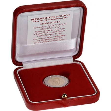 2 Euros MONACO 2023, RAINIER III, BE, PROOF