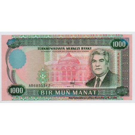 1000 Manat TURKMÉNISTAN 1995 P.08 NEUF
