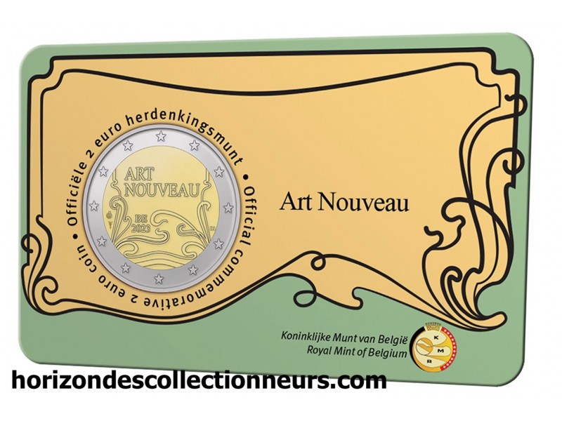 2 Euros BELGIQUE 2023 Art Nouveau
