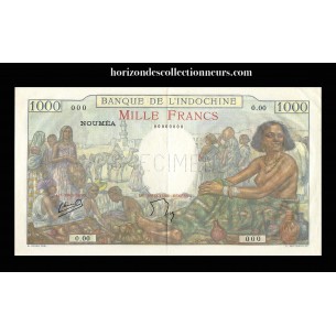 1000 Francs Spécimen NOUVELLE CALÉDONIE 1963 P.43s