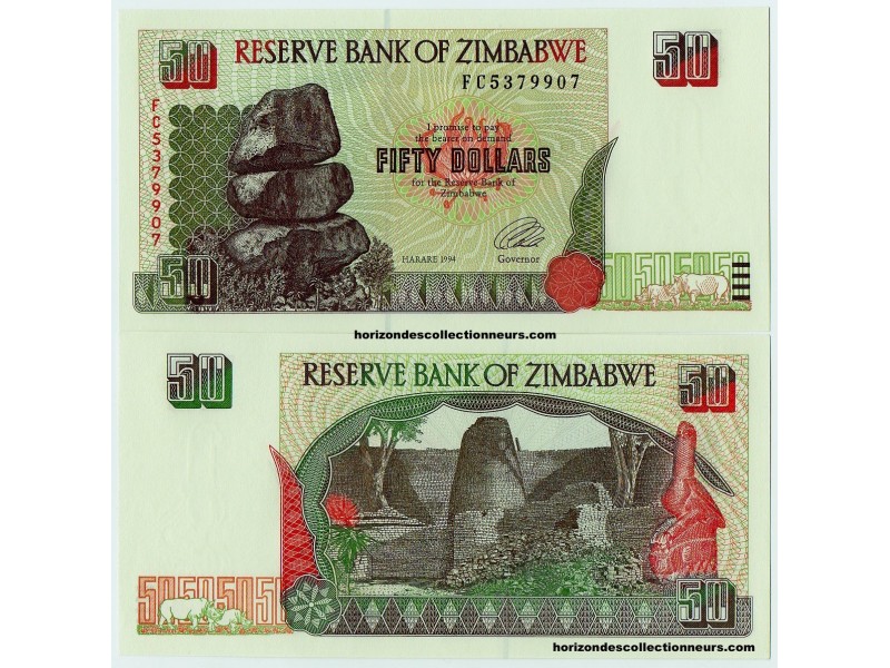 50 Dollars ZIMBABWE 1994 P.08a NEUF