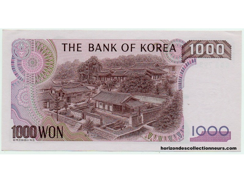 1000 Won CORÉE DU SUD 1975 P.44 NEUF