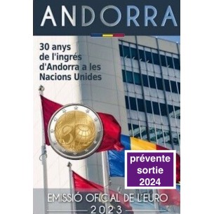 2 Euros ANDORRE 2023 - 30 ans de l’entrée d’Andorre à l’ONU