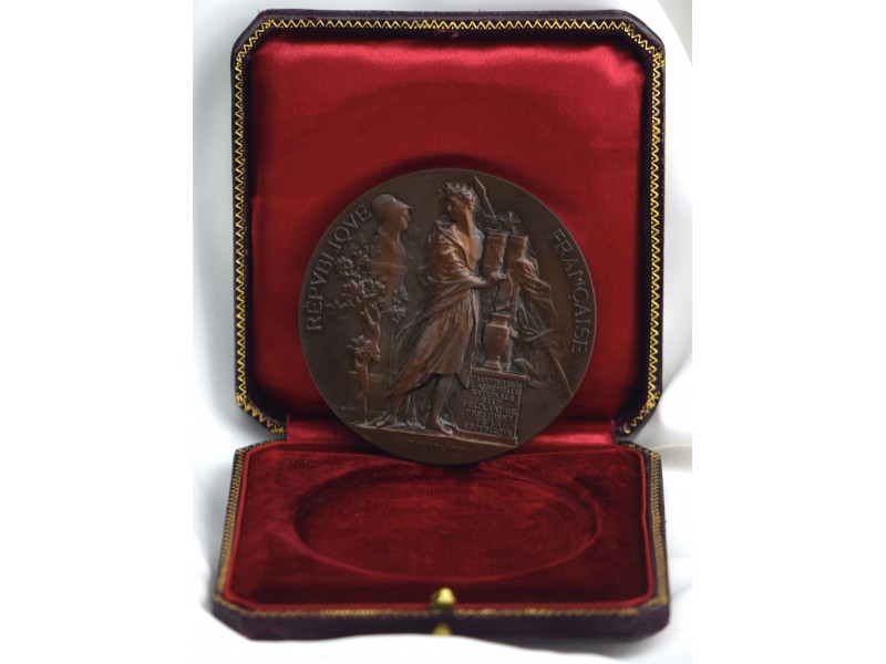 Médaille Ancienne Bronze Assemblée Nationale Faure 1895 Graveur Ponscarme