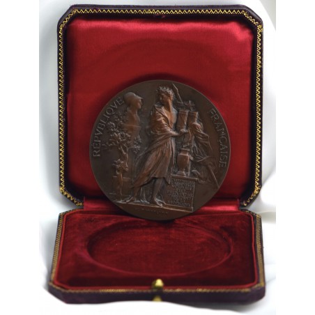 Médaille Ancienne Bronze Assemblée Nationale Faure 1895 Graveur Ponscarme