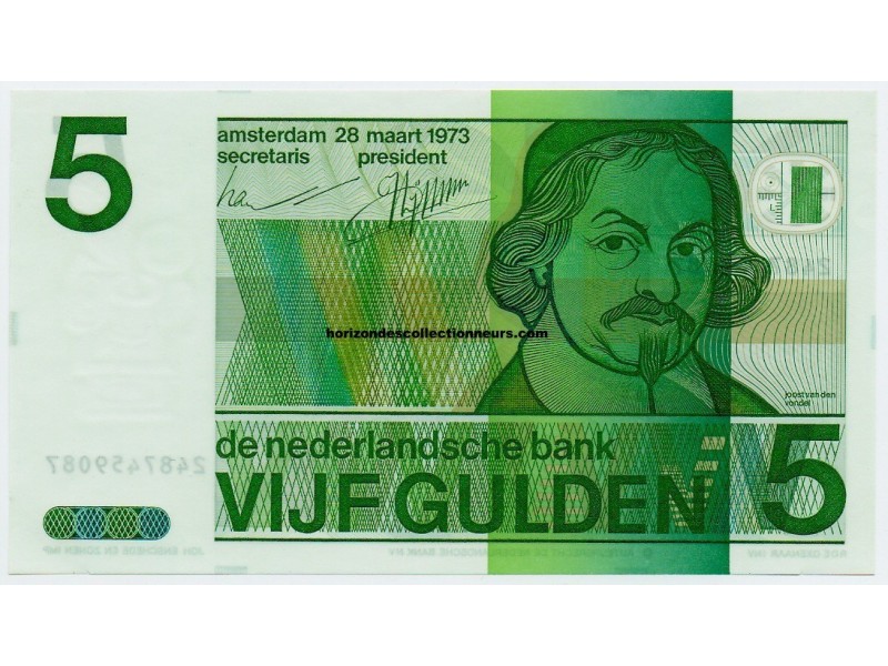 5 Gulden PAYS-BAS 1973 P.095a NEUF