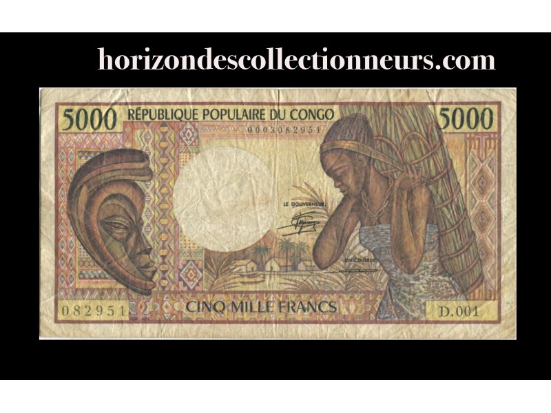 5000 Francs Congo (1984) P.6